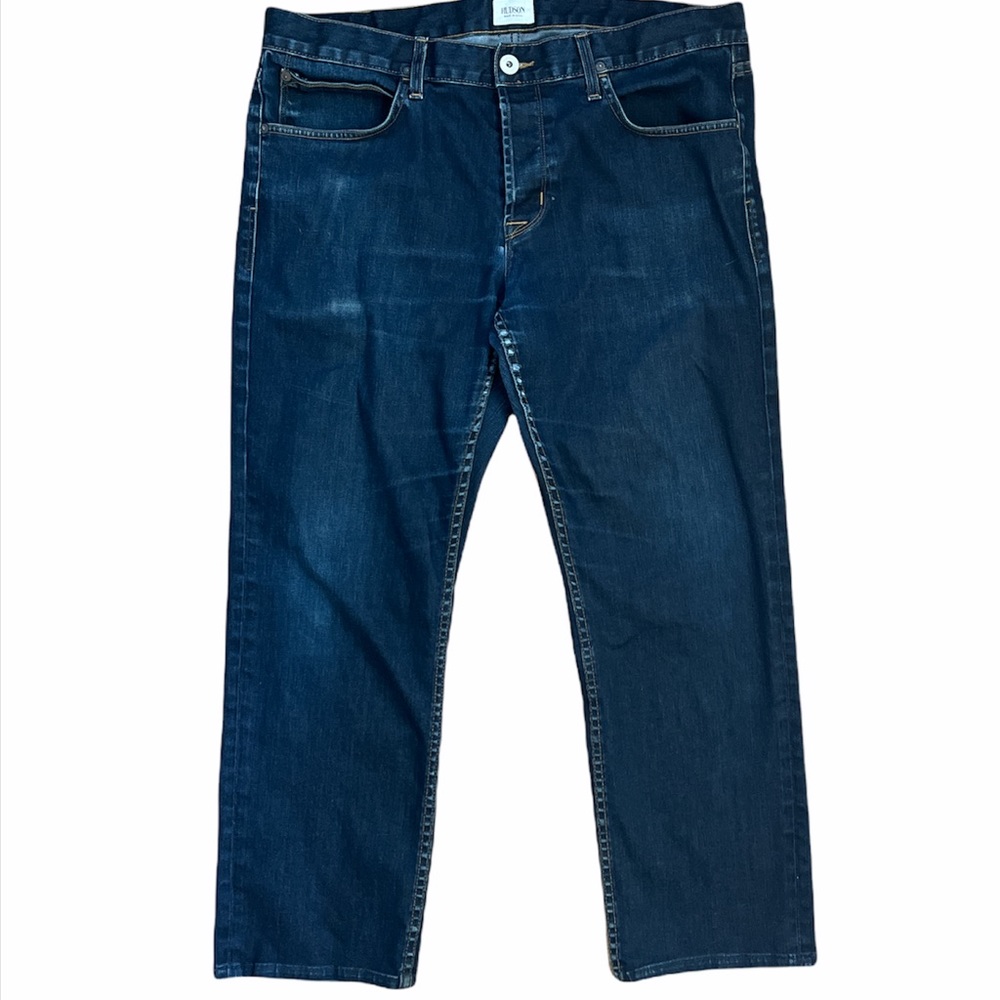 Hudson Men’s Byron Five Pocket Straight Denim Blue Jean, Dark Wash ‘A’, 38 x 28
